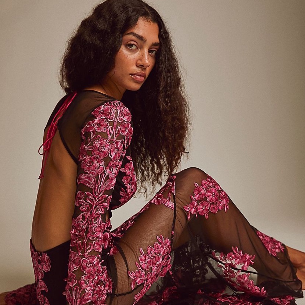 For Love & Lemons Temecula Cut Out Maxi Dress